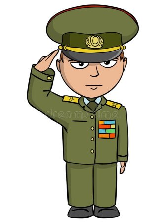 Военные люди мультяшные