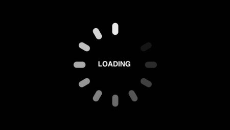 Загрузка с надписью loading