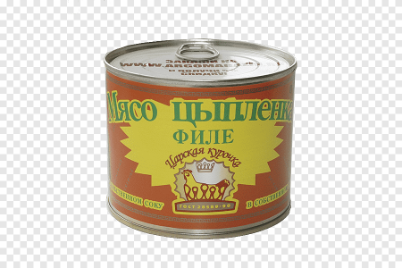 Тушенка на прозрачном фоне