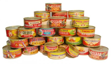 Упаковка мясных консервов
