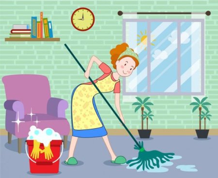 Уборка иллюстрация