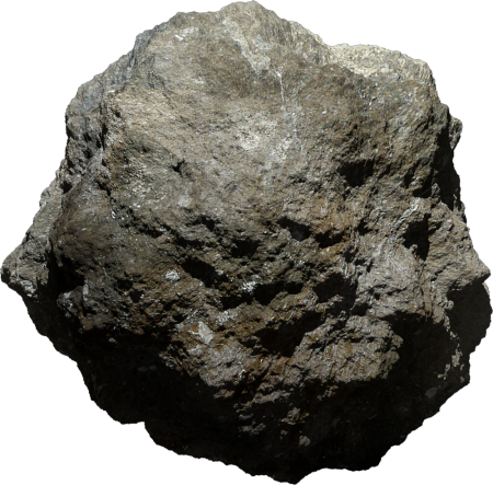 Метеорит на белом фоне