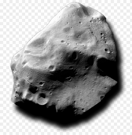 Метеорит на белом фоне