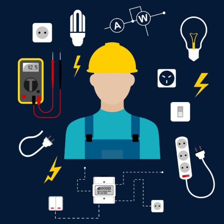 Электромонтажные работы вектор