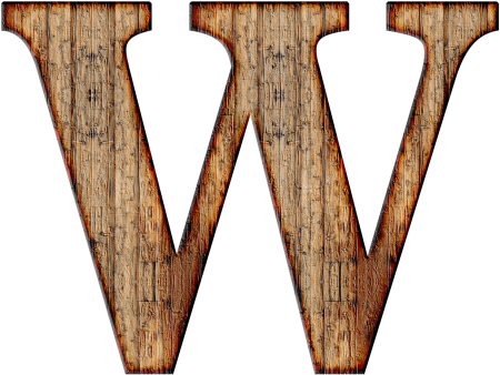 Буква w фиолетовая
