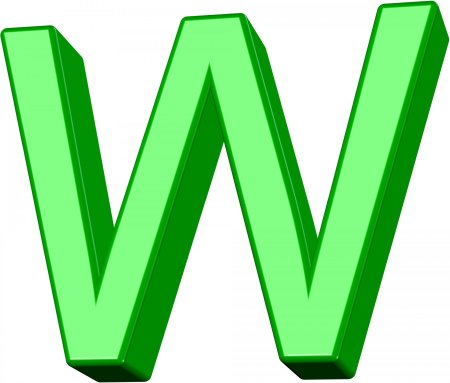 Иконка буквы w