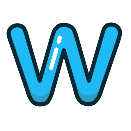 Буква w цветная
