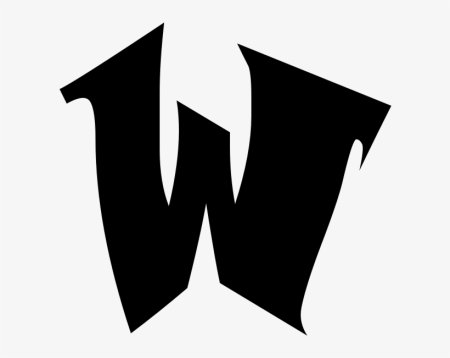 Логотип буква w жидкая