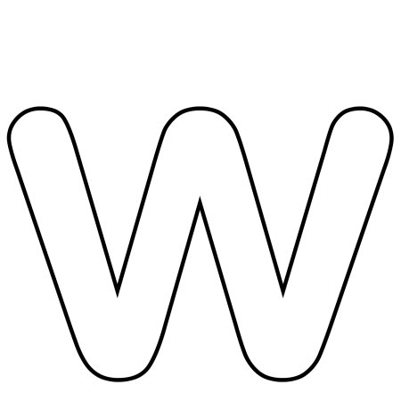 Красивая буква w