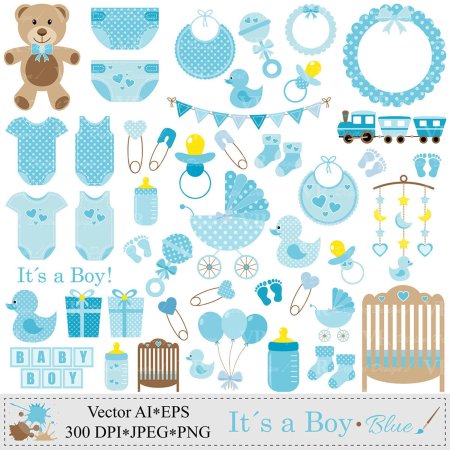Baby boy PNG Скрапбукинг