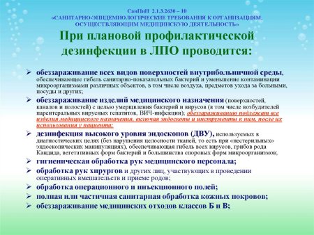 Новый САНПИН для медицинских учреждений на 2021 год