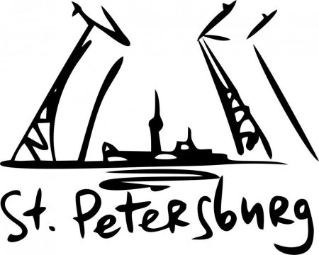 Разводные мосты Питер вектор