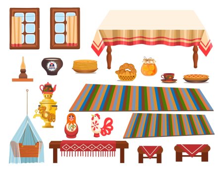 Фигурки для макета русская изба