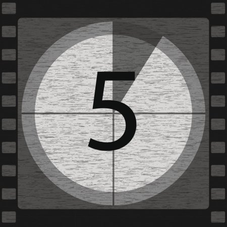 Обратный отсчет цифра 5