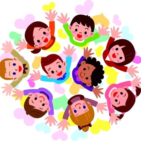 Веселые дети на прозрачном фоне