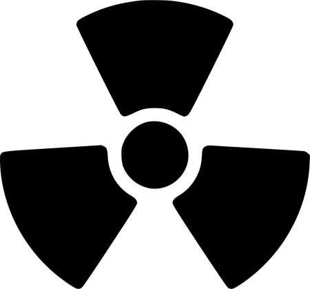 Круглый знак радиации