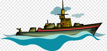 Военный корабль на белом фоне