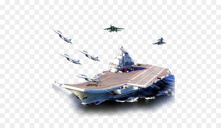 Военный корабль на прозрачном фоне