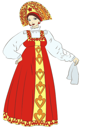Русский народный костюм рисунок