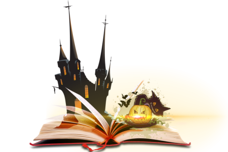 Волшебная книга на прозрачном фоне