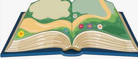 Рисунок раскрытой книги для детей