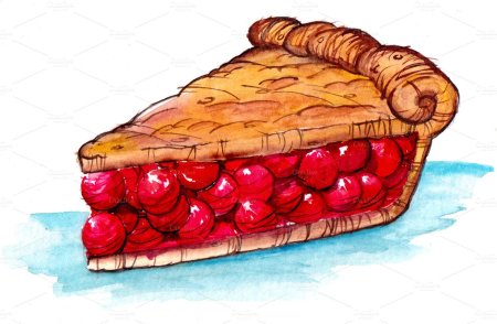 Кусок пирога мультяшный
