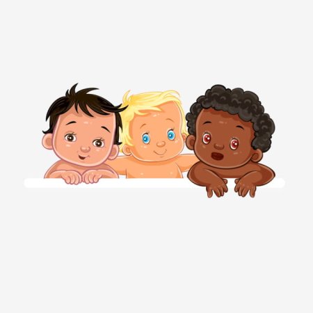 Мультяшные дети разных национальностей