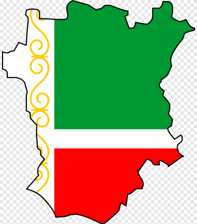 Чеченская Республика карта флаг