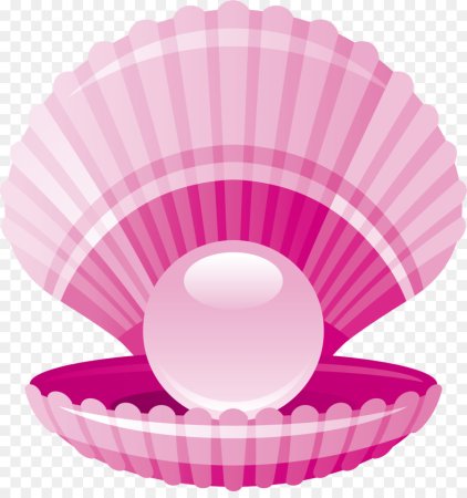 Розовая Жемчужина в ракушке