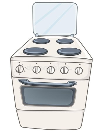 Кухонная плита мультяшная