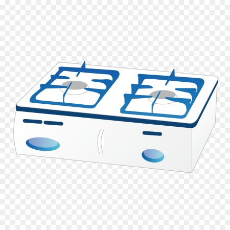 Кухонная плита на прозрачном фоне