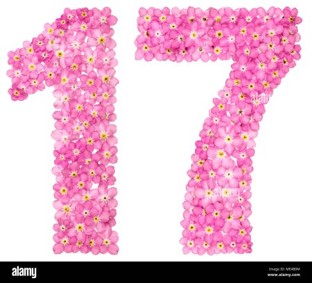 Цифра 17 на фоне