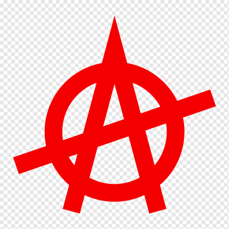 Знак анархии на прозрачном фоне