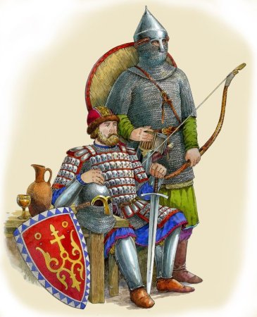 Русский воин-дружинник, 13 век