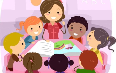 Воспитатель и дети клипарт