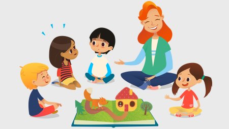 Дети в кругу с воспитателем