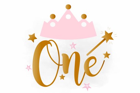 Надпись one на годик