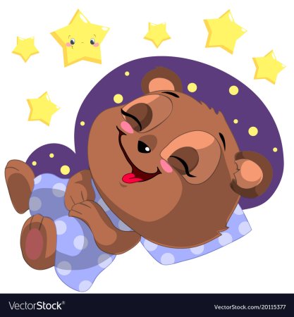 Спящий Медвежонок мультяшный