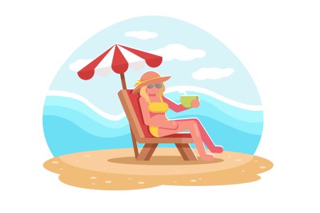 Летние каникулы на прозрачном фоне