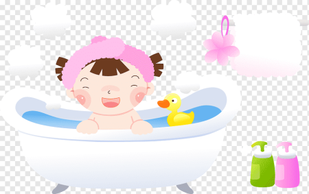 Купание на прозрачном фоне