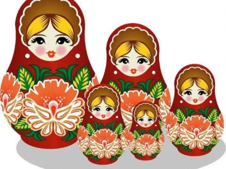 Матрешка на прозрачном фоне