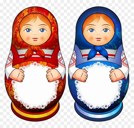Разноцветные матрешки