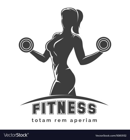 Силуэт спортивной девушки фитнес