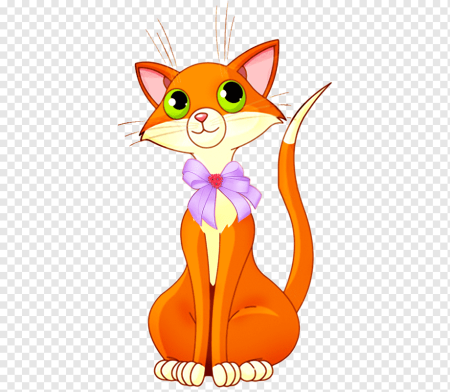 Рыжий кот мультяшный