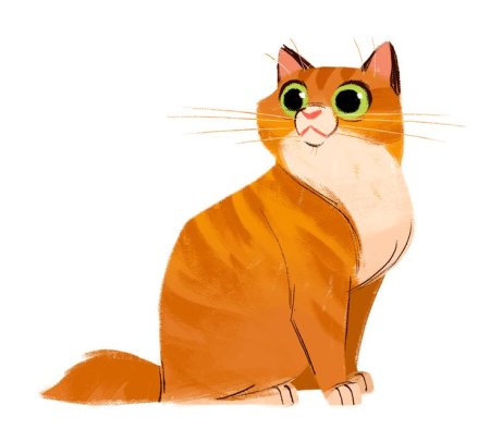 Рыжий котик вектор