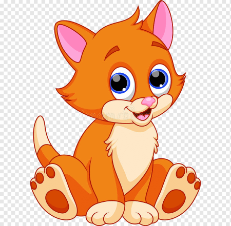 Кошка на прозрачном фоне