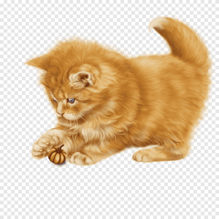Рыжий котенок мультяшный
