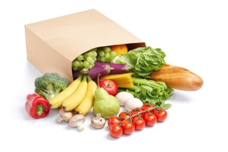Продукты на белом фоне