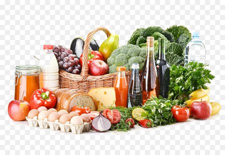 Продукты на белом фоне
