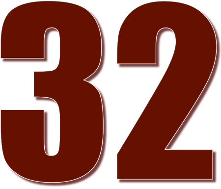 Цифра 32 красивая